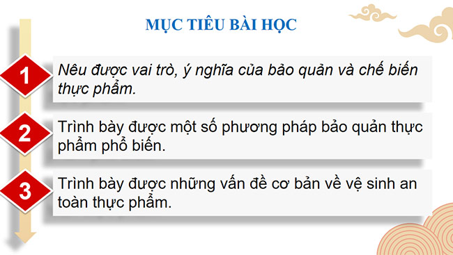 PowerPoint Công nghệ 6 Bài 5: Phương pháp bảo quản và chế biến thực phẩm