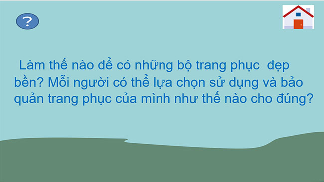 PowerPoint Công nghệ 6 Bài 8: Sử dụng và bảo quản trang phục