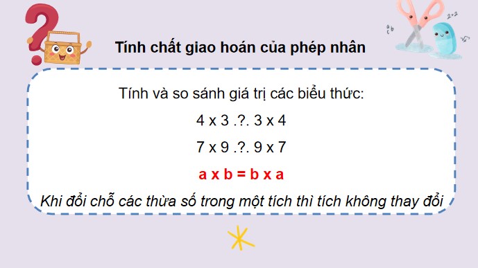 PowerPoint Bài 11: Tính chất giao hoán, tính chất kết hợp của phép nhân