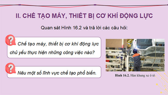 PowerPoint Công nghệ Cơ khí 11 Bài 16
