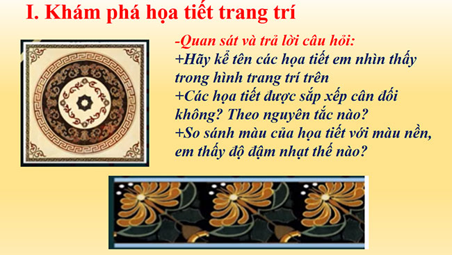 PowerPoint Mĩ thuật 6 Bài 3: Thảm trang trí với hoạ tiết trống đồng