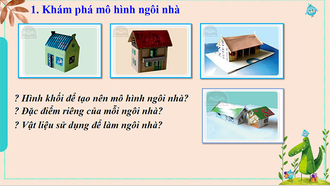 PowerPoint Mĩ thuật 6 Bài 2: Mô hình ngôi nhà 3D