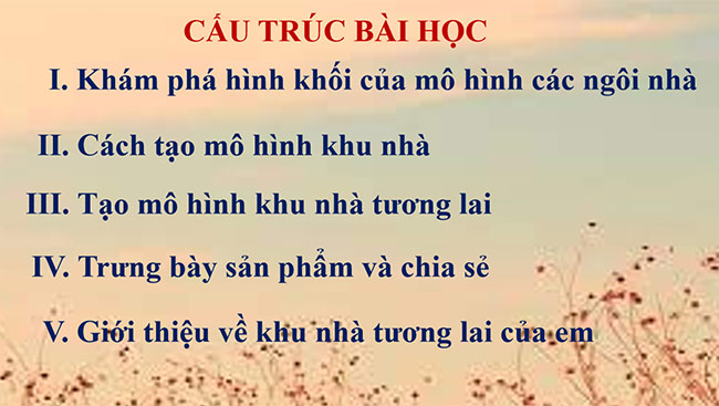 PowerPoint Mĩ thuật 6 Bài 3: Khu nhà tương lai