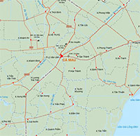 Bản đồ 64 xã phường ở tỉnh Cà Mau sau khi sắp xếp, sáp nhập