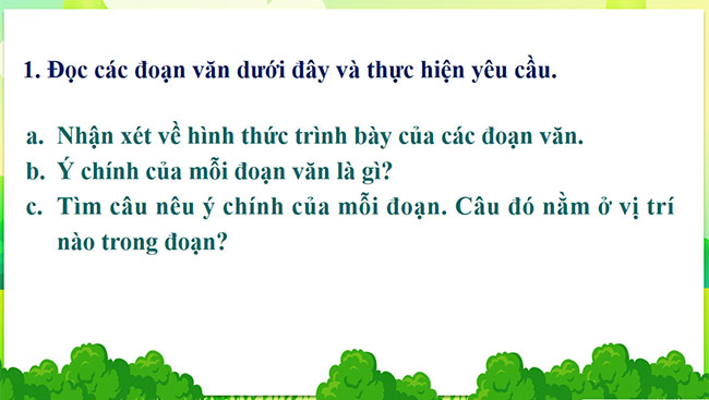 PowerPoint Tìm hiểu đoạn văn và câu chủ đề