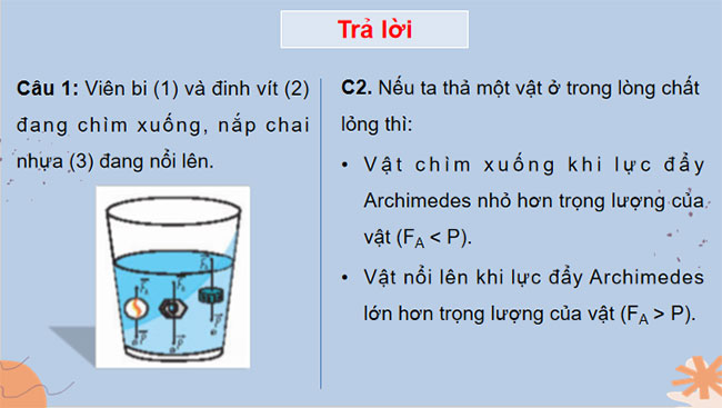  Lực đẩy Archimedes
