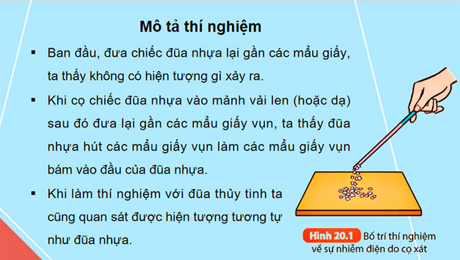  Hiện tượng nhiễm điện do cọ xát