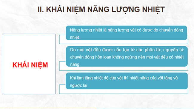  Năng lượng nhiệt và nội năng