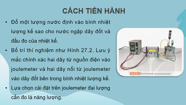  Thực hành đo năng lượng nhiệt bằng joulemeter