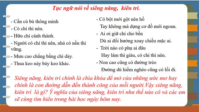 PowerPoint GDCD 6 Siêng năng, kiên trì