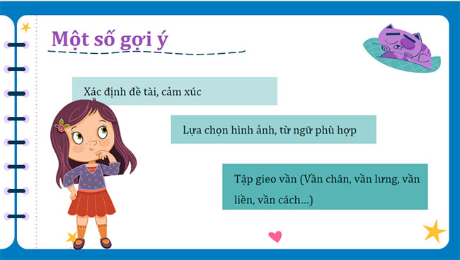 Tập làm một bài thơ bốn chữ hoặc năm chữ