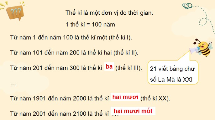 PowerPoint Bài 35: Thế kỉ