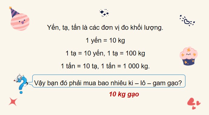 PowerPoint Bài 36: Yến, tạ, tấn