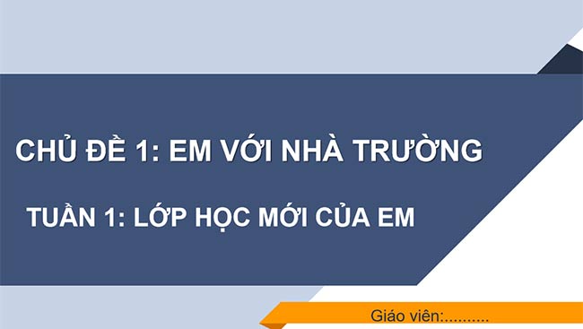 PowerPoint Hoạt động trải nghiệm 6: Lớp học mới của em