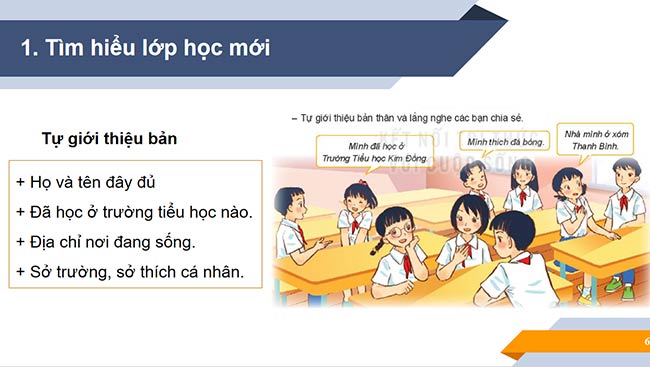 PowerPoint Hoạt động trải nghiệm 6: Lớp học mới của em