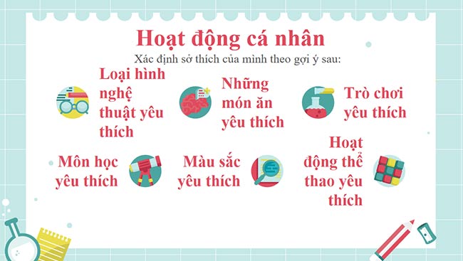 PowerPoint Hoạt động trải nghiệm 6: Sở thích và khả năng của em