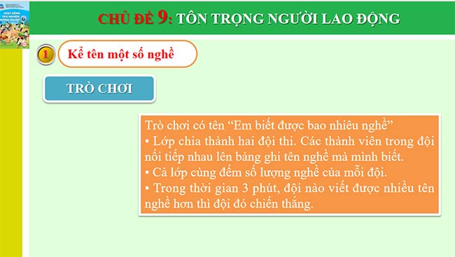 PowerPoint Công nghệ 6 Hoạt động trải nghiệm 6 Chủ đề 9