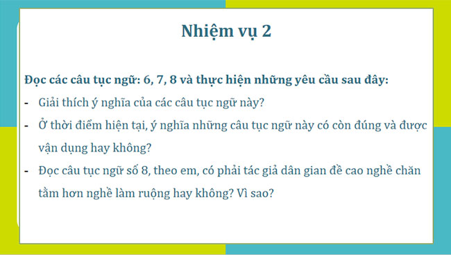 Giáo án PowerPoint Ngữ văn 7 Một số câu tục ngữ Việt Nam