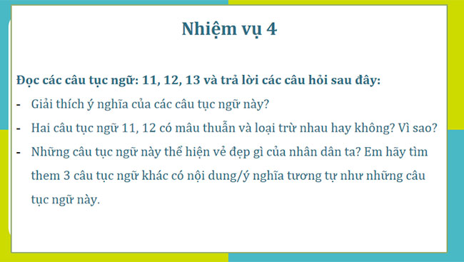 Giáo án PowerPoint Ngữ văn 7 Một số câu tục ngữ Việt Nam