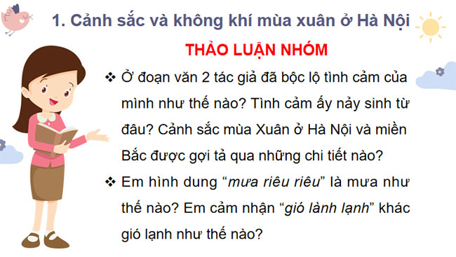 Giáo án PowerPoint Ngữ văn 7 Tháng Giêng, mơ về trăng non rét ngọt