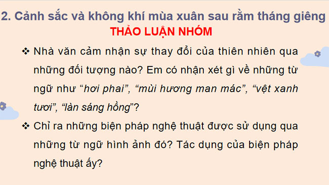 Giáo án PowerPoint Ngữ văn 7 Tháng Giêng, mơ về trăng non rét ngọt