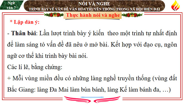 Giáo án PowerPoint Ngữ văn 7 Nói và nghe