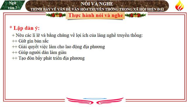 Giáo án PowerPoint Ngữ văn 7 Nói và nghe