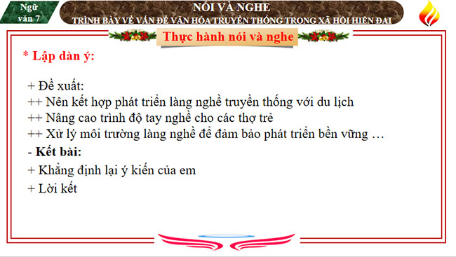 Giáo án PowerPoint Ngữ văn 7 Nói và nghe