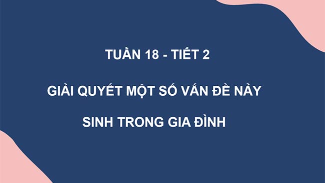 PowerPoint Hoạt động trải nghiệm 6: Giải quyết một số vấn đề nảy sinh trong gia đình