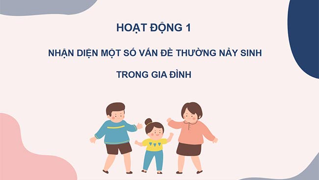 PowerPoint Hoạt động trải nghiệm 6: Giải quyết một số vấn đề nảy sinh trong gia đình