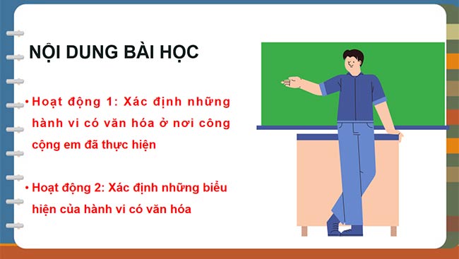 PowerPoint Hoạt động trải nghiệm 6: Hành vi có văn hóa nơi công cộng