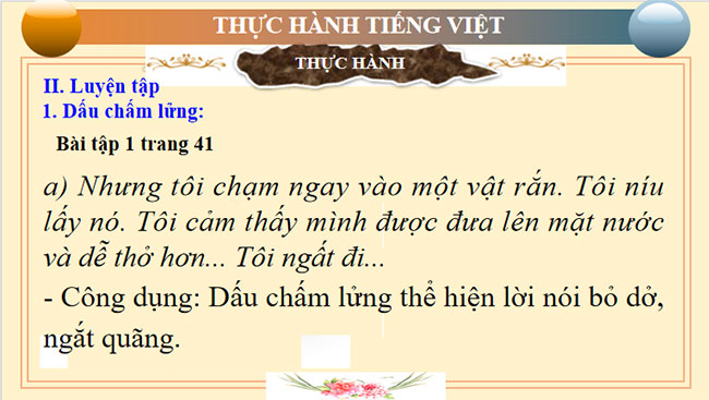 Giáo án PowerPoint Ngữ văn 7 Thực hành tiếng Việt trang 41