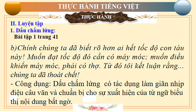 Giáo án PowerPoint Ngữ văn 7 Thực hành tiếng Việt trang 41