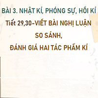 PowerPoint Ngữ văn 12 Bài 3: Viết bài nghị luận so sánh, đánh giá hai tác phẩm kí