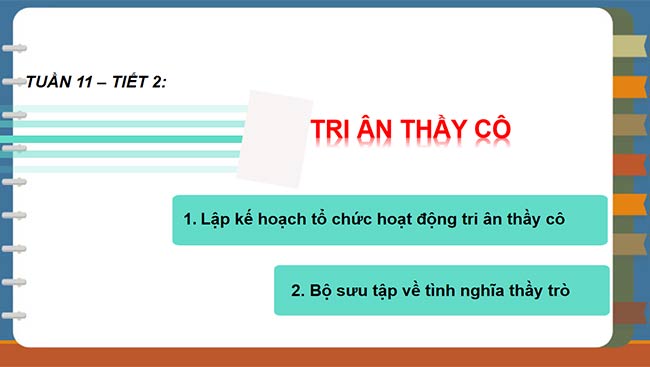 PowerPoint HĐTN 6: Tri ân thầy cô
