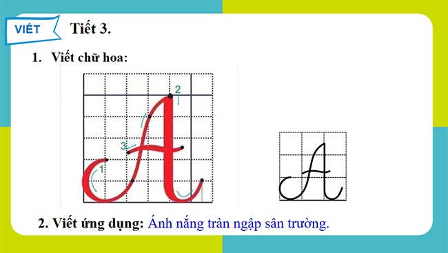 PowerPoint Viết: Chữ hoa A