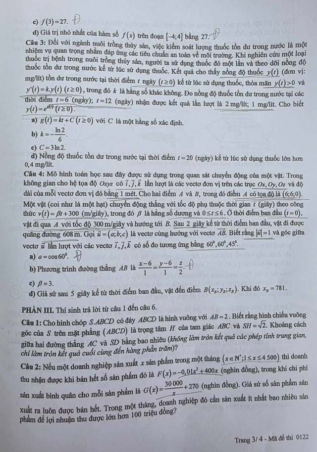 Đề thi Toán THPT Quốc gia 2025