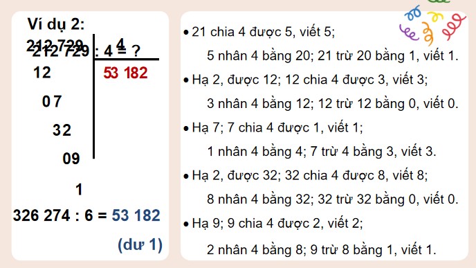 PowerPoint Bài 49: Chia cho số có một chữ số