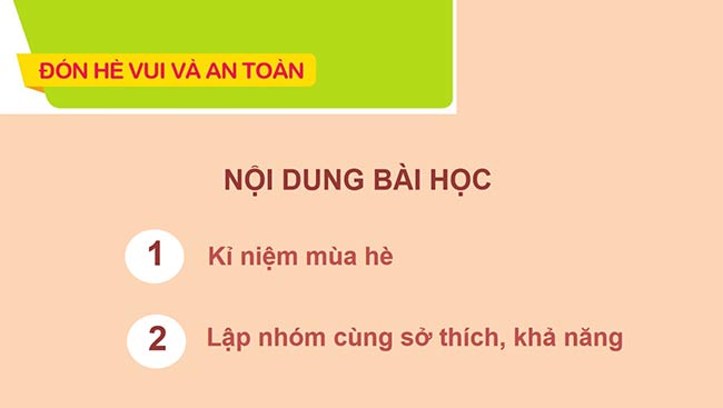 PowerPoint HĐTN 6: Đón mùa hè an toàn