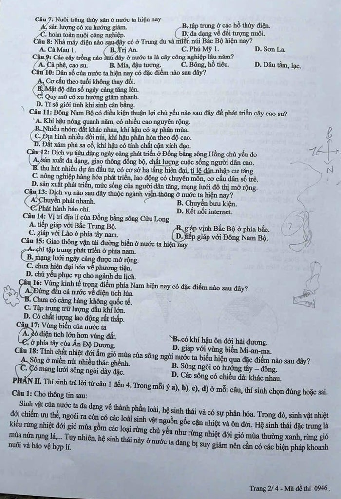Đề Địa thi THPT quốc gia 2025