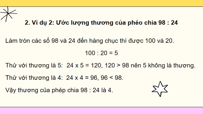 PowerPoint Bài 51: Ước lượng thương trong phép chia