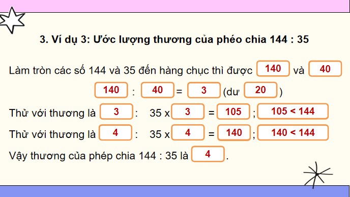 PowerPoint Bài 51: Ước lượng thương trong phép chia