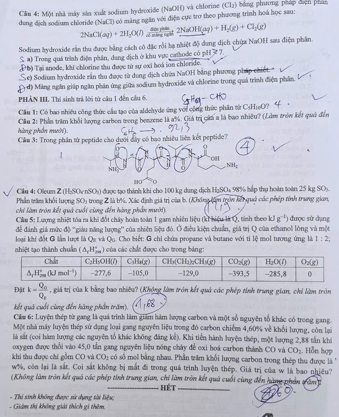Đề Hóa THPT quốc gia 2025