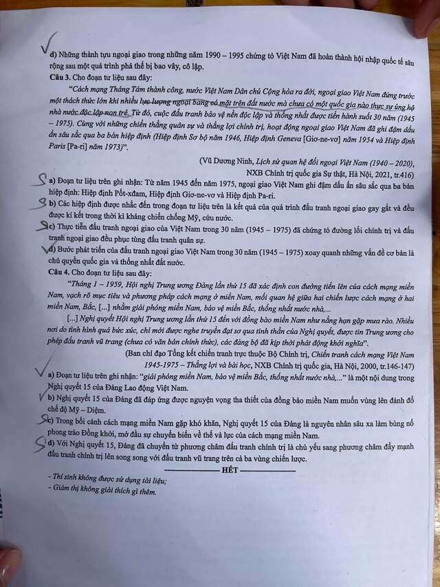 Đề Sử THPT quốc gia 2025