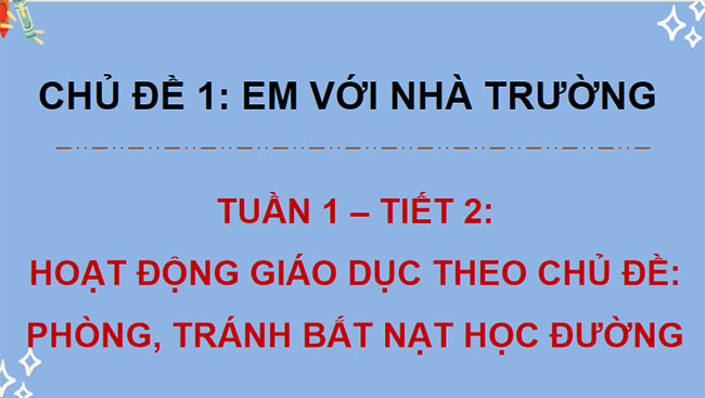  Phòng tránh bắt nạt học đường