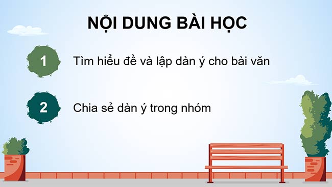 PowerPoint Lập dàn ý cho bài văn tả phong cảnh