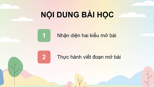 PowerPoint Viết đoạn mở bài cho bài văn tả phong cảnh