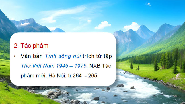 Giáo án PowerPoint Ngữ văn 9 Tình sông núi