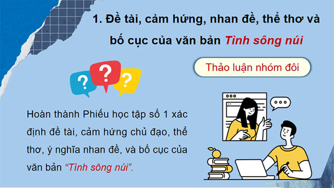 Giáo án PowerPoint Ngữ văn 9 Tình sông núi