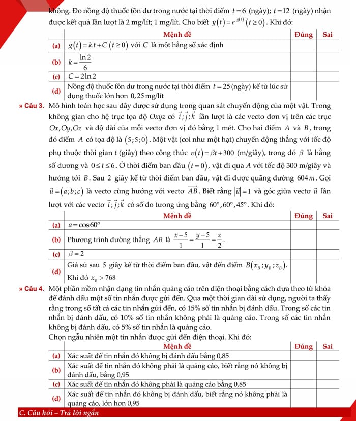 Gợi ý giải chi tiết đề Toán THPT 2025
